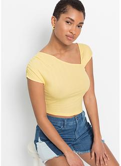 Kort ribbstickad topp, RAINBOW