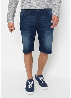 Stretchiga jeansbermudas med förstärkt gren, normal passform, bonprix