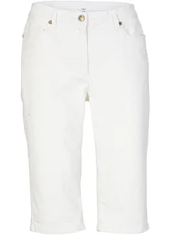 Stretchiga jeansbermudas med uppvikta benslut, bonprix