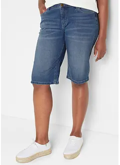 Bekväma stretchiga jeansbermudas, bonprix