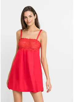 Negligé i glansigt material, bonprix