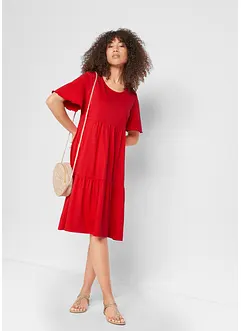 Jerseyklänning av ren bomull, bonprix