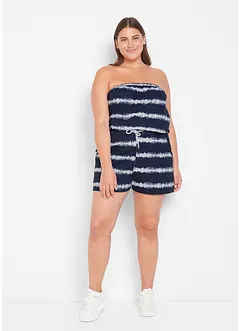 Jumpsuit med bandeauöverdel, av ekologisk bomull, bonprix