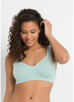 T-shirtbehå utan bygel med bomull (2-pack), bonprix