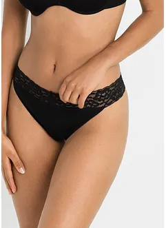 Stringtrosa med bomull (4-pack), bonprix