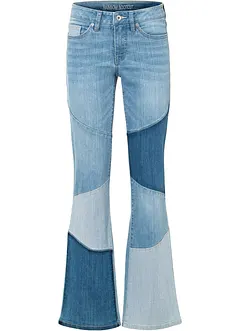 Utsvängda patchworkjeans, bonprix