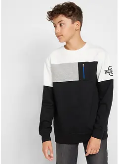 Pojksweatshirt med colour blocking-look, bonprix