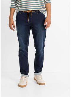 Mjuka dra på-jeans med normal passform, avsmalnande ben, John Baner JEANSWEAR