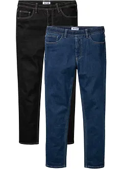 Dra på-termojeans, Regular Fit, Straight (2-pack), bonprix