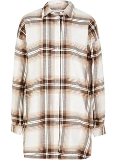 Lång flanellskjorta, extra varm, bonprix