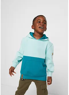 Sweatshirt med huva i mjuk bomullsmix för barn, bonprix