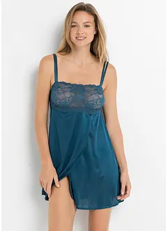Negligé i glansigt material, bonprix