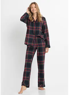 Vävd flanellpyjamas, bonprix