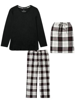 Pyjamas med flanellbyxa och presentpåse, bpc bonprix collection
