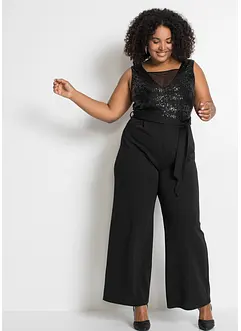 Jumpsuit med paljetter, bonprix