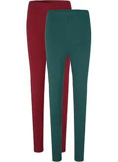 Stretchleggings med ekologisk bomull (2-pack), bonprix
