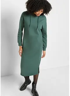 Trikåklänning med luva, oversizemodell, bonprix