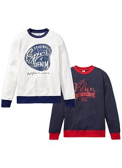Sweatshirt med återvunnen polyester (2-pack), John Baner JEANSWEAR