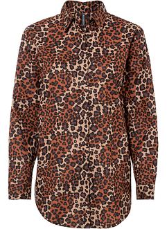 Lång leopardmönstrad skjorta, RAINBOW