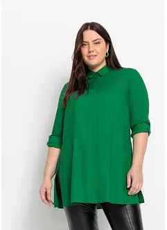 Lång blus med slits, bonprix