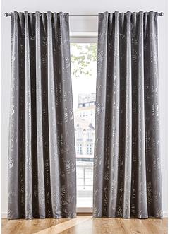 Mörkläggande gardinlängd med glansigt mönster (1-pack), bpc living bonprix collection