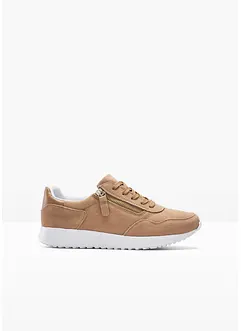 Bekväma skinnsneakers, bonprix