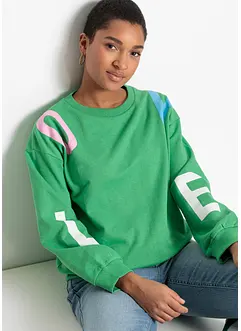 Sweatshirt med texttryck, bonprix