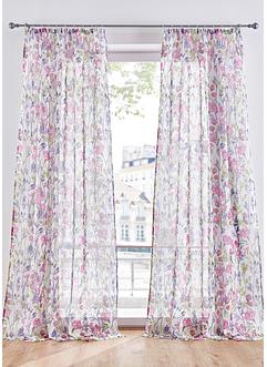Blommönstrad gardin (1-pack), bpc living bonprix collection