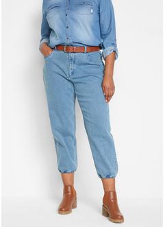 Tunnformade stretchjeans med resår i bensluten, John Baner JEANSWEAR