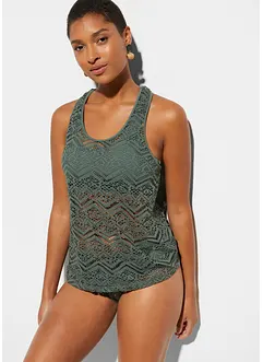 Tankini (2 delar) av spets, bonprix