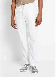 Dra på-linnechinos, Loose Fit, Straight, bonprix