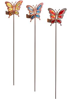Värmeljushållare i form av en fjäril på spett (3-pack), bpc living bonprix collection