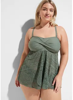 Lång bandeautankini (2 delar), bonprix