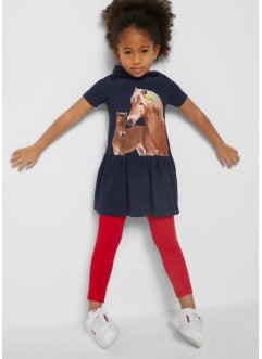 Jerseyklänning + leggings för barn (2 delar), ekologisk bomull, bpc bonprix collection