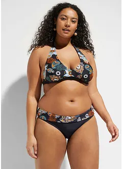 Halterneckbikiniöverdel med djup ringning, bonprix