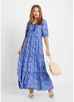 Mönstrad maxiklänning i hållbar viskos, bonprix