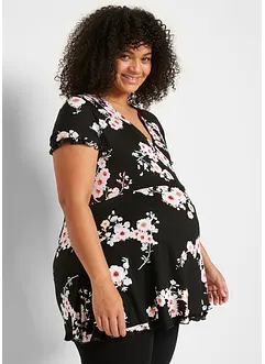Blommig mamma-/amningstunika i viskos, bonprix