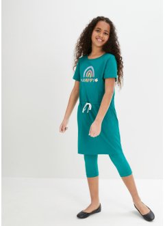 Jerseyklänning + 3/4-leggings för flickor (2 delar), bpc bonprix collection