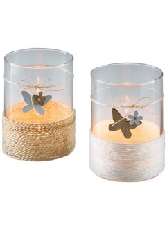 Värmeljushållare med fjärilar (2-pack), bpc living bonprix collection