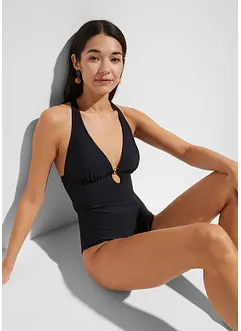 Baddräkt med djup urringing, bonprix