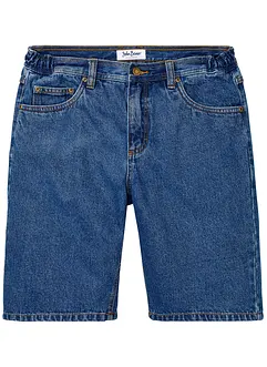 Jeansbermudas med töjbar midja i sidan, Classic Fit, bonprix