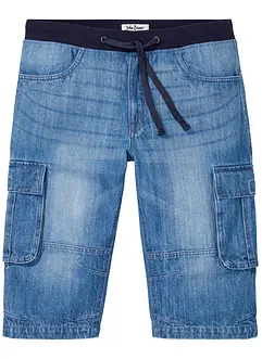 Långa jeansbermudas, Loose Fit, bonprix