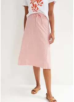 Knälång randig jerseykjol, bonprix