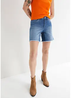 Stretchiga jeansshorts, Mid Waist, bonprix