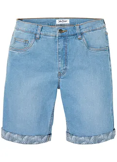 Stretchiga jeansbermudas, normal passform, bonprix