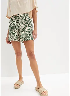 Mönstrade jerseyshorts av elastisk bomullsmix, bonprix