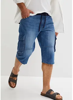 Långa jeansbermudas, Loose Fit, bonprix