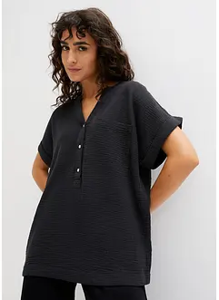 Muslinblus med korta ärmar, bonprix