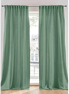 Gardinlängd i bomull med linneandel (1-pack), bonprix