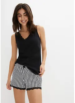 Pyjamas med shorts och linne, bonprix